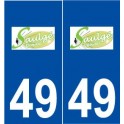 49 Saulgé-l'Hôpital logo autocollant plaque stickers ville