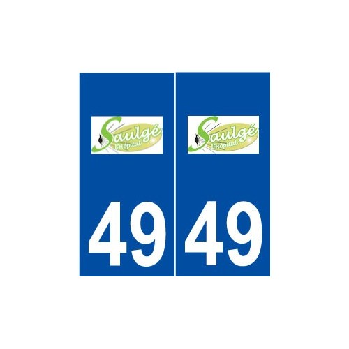 49 Saulgé-l'Hôpital logo autocollant plaque stickers ville