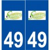49 Saulgé-l'Hôpital logo autocollant plaque stickers ville