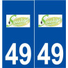 49 Saulgé-l'Hôpital logo autocollant plaque stickers ville