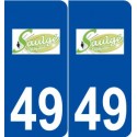 49 Saulgé-l'Hôpital logo autocollant plaque stickers ville