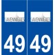 49 Savennières logo autocollant plaque stickers ville