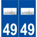 49 Savennières logo autocollant plaque stickers ville