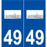49 Savennières logo autocollant plaque stickers ville