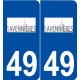 49 Savennières logo autocollant plaque stickers ville