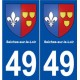 49 Seiches-sur-le-Loir blason autocollant plaque stickers ville