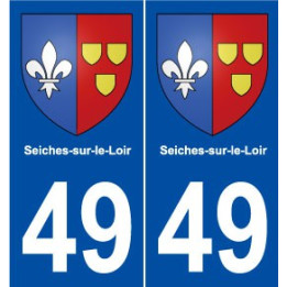 49 Seiches-sur-le-Loir blason autocollant plaque stickers ville