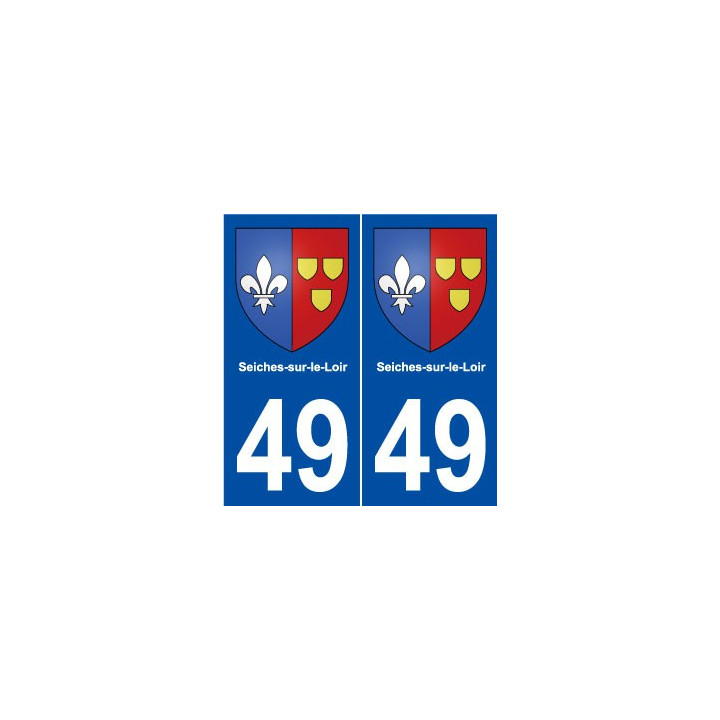 49 Seiches-sur-le-Loir blason autocollant plaque stickers ville