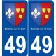49 Seiches-sur-le-Loir blason autocollant plaque stickers ville