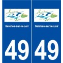 49 Seiches-sur-le-Loir logo autocollant plaque stickers ville