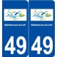 49 Seiches-sur-le-Loir logo autocollant plaque stickers ville