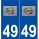 49 Somloire logo autocollant plaque stickers ville