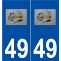 49 Somloire logo autocollant plaque stickers ville
