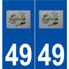 49 Somloire logo autocollant plaque stickers ville