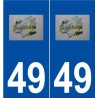 49 Somloire logo autocollant plaque stickers ville