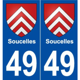 49 Soucelles blason autocollant plaque stickers ville