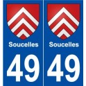 49 Soucelles blason autocollant plaque stickers ville