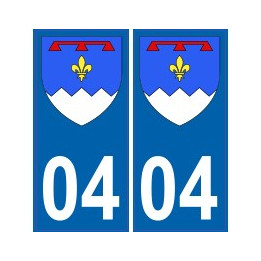 04 Alpes de Haute Provence autocollant plaque blason armoiries stickers