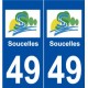 49 Soucelles logo autocollant plaque stickers ville