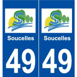 49 Soucelles logo autocollant plaque stickers ville