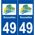 49 Soucelles logo autocollant plaque stickers ville