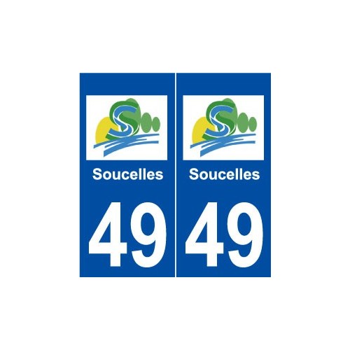 49 Soucelles logo autocollant plaque stickers ville