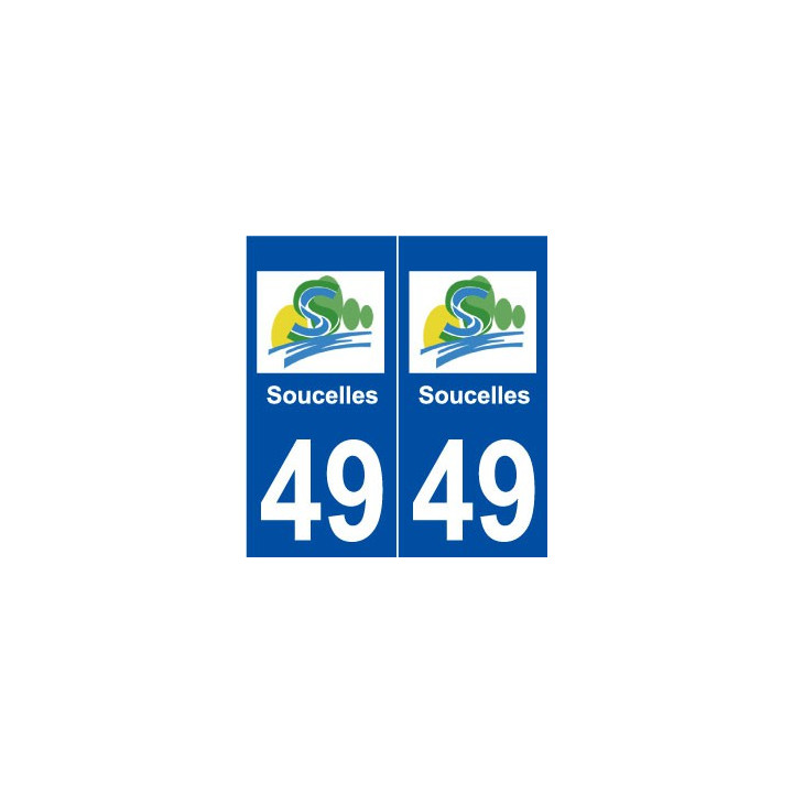 49 Soucelles logo autocollant plaque stickers ville