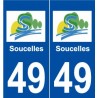 49 Soucelles logo autocollant plaque stickers ville
