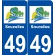 49 Soucelles logo autocollant plaque stickers ville