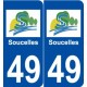 49 Soucelles logo autocollant plaque stickers ville
