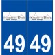 49 Soulaire-et-Bourg logo autocollant plaque stickers ville