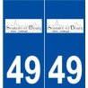 49 Soulaire-et-Bourg logo autocollant plaque stickers ville