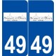 49 Soulaire-et-Bourg logo autocollant plaque stickers ville