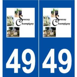 49 Souzay-Champigny logo autocollant plaque stickers ville