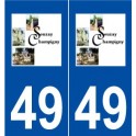 49 Souzay-Champigny logo autocollant plaque stickers ville