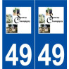 49 Souzay-Champigny logo autocollant plaque stickers ville