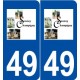 49 Souzay-Champigny logo autocollant plaque stickers ville