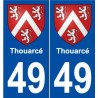 49 Thouarcé blason autocollant plaque stickers ville