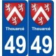 49 Thouarcé blason autocollant plaque stickers ville