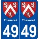 49 Thouarcé blason autocollant plaque stickers ville