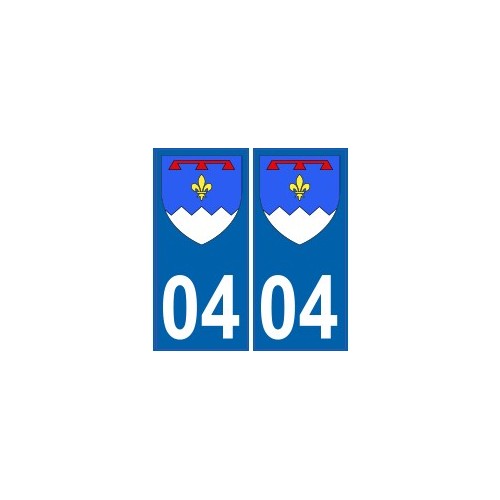 04 Alpes de Haute Provence autocollant plaque blason armoiries stickers