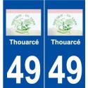 49 Thouarcé logo autocollant plaque stickers ville