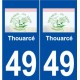 49 Thouarcé logo autocollant plaque stickers ville