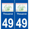 49 Thouarcé logo autocollant plaque stickers ville