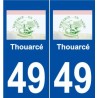 49 Thouarcé logo autocollant plaque stickers ville