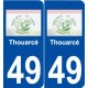 49 Thouarcé logo autocollant plaque stickers ville