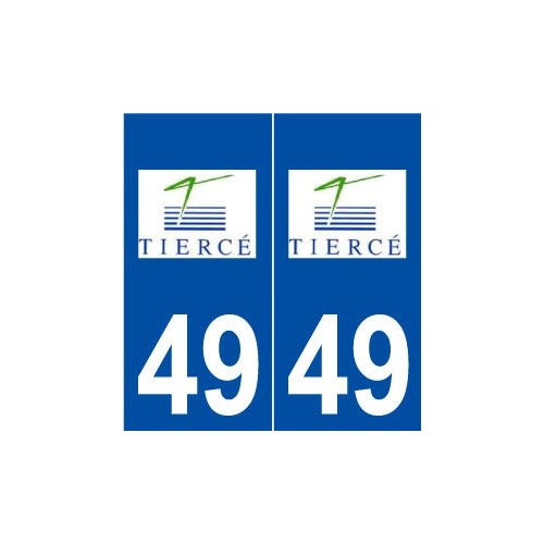 49 Tiercé logo autocollant plaque stickers ville