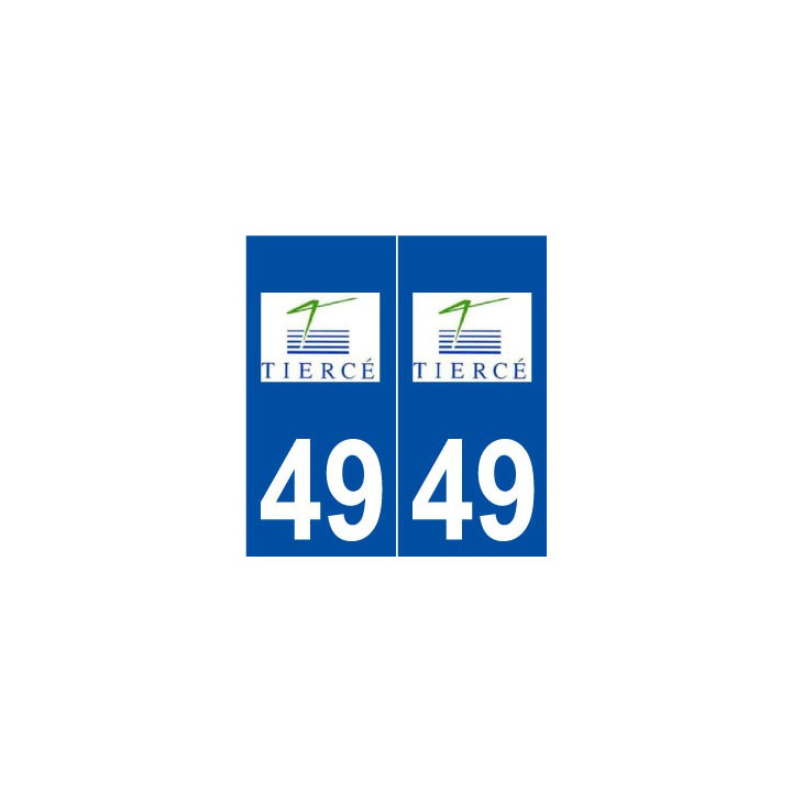 49 Tiercé logo autocollant plaque stickers ville