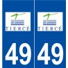 49 Tiercé logo autocollant plaque stickers ville