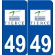 49 Tiercé logo autocollant plaque stickers ville